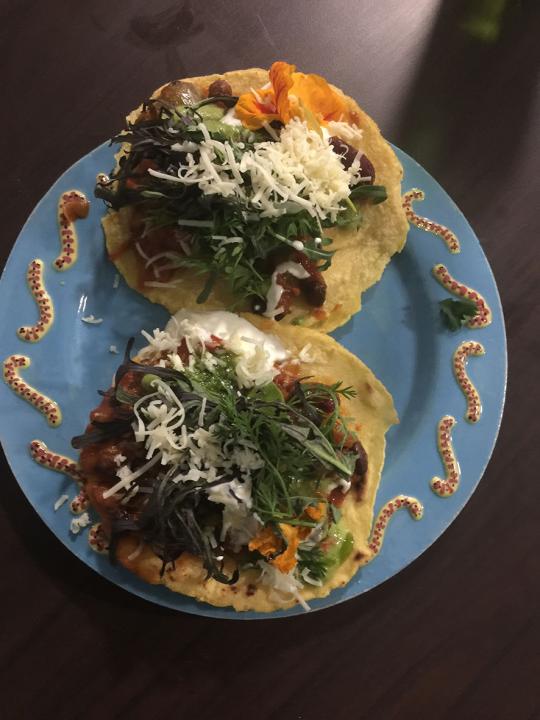 Chilli and Tacos on plates